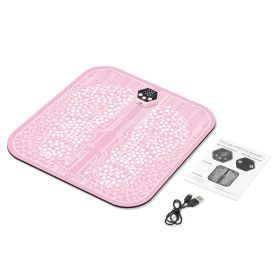 EMS Pulse Intelligent Sole Massage Pad (Option: Pink-Transparent bag packaging-USB)